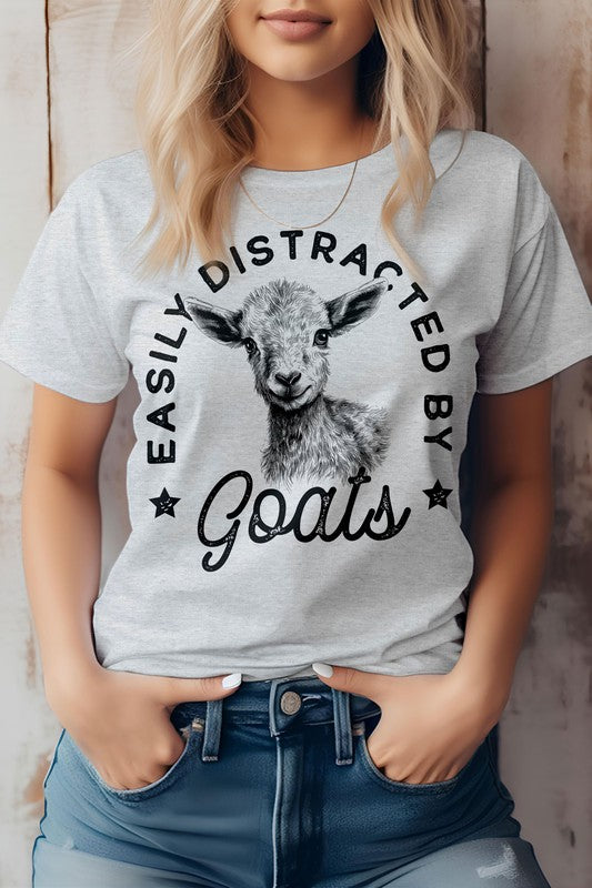 Easily Distracted by Goats Farm Graphic Tee